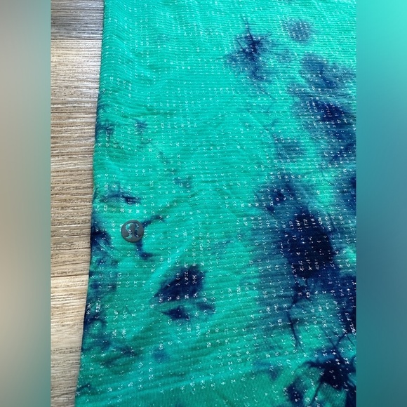 LULULEMON Men’s Green Tye Dye Metal Vent Tech Short Sleeve Shirt Size Medium - Picture 8 of 9